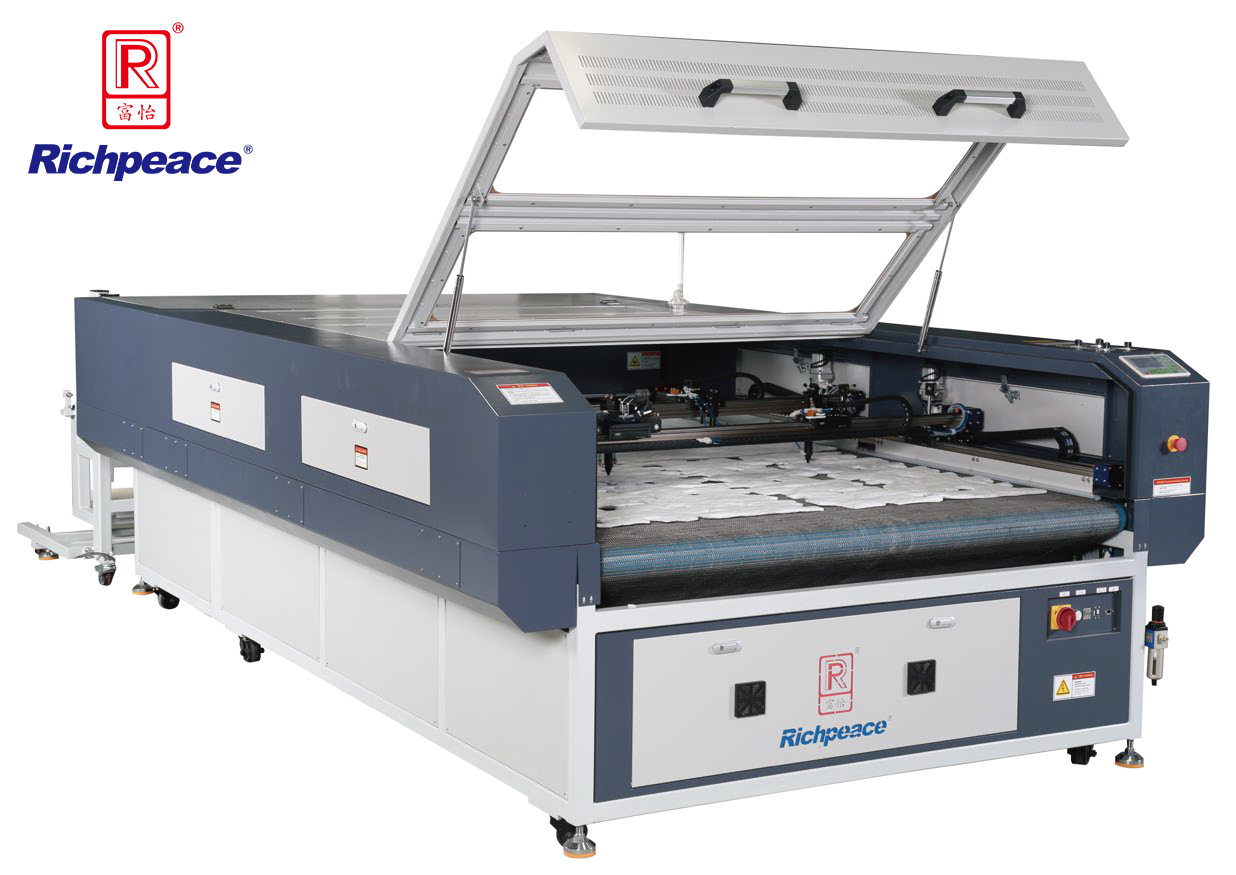 富怡雙橫梁異步全自動(dòng)送料激光雕刻切割機(jī)