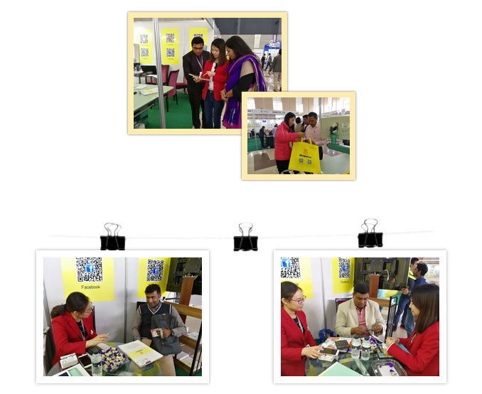 為客戶介紹繡花機產品